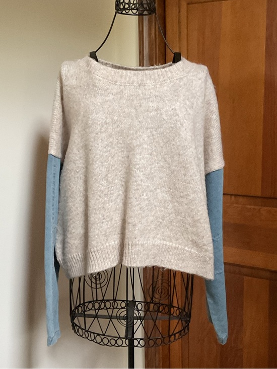 Lumiere Sweaters - Lumiere sweater with denim sleeves, Small